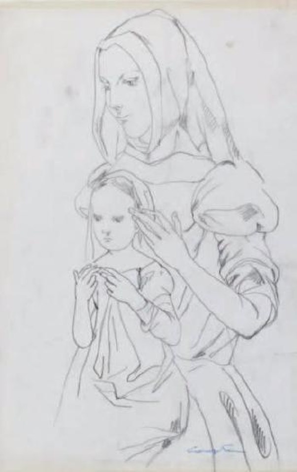 Mère et sa fille by Leonard Tsuguharu Foujita