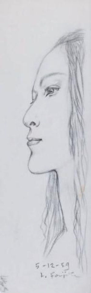 Kimiyo de profil by Leonard Tsuguharu Foujita