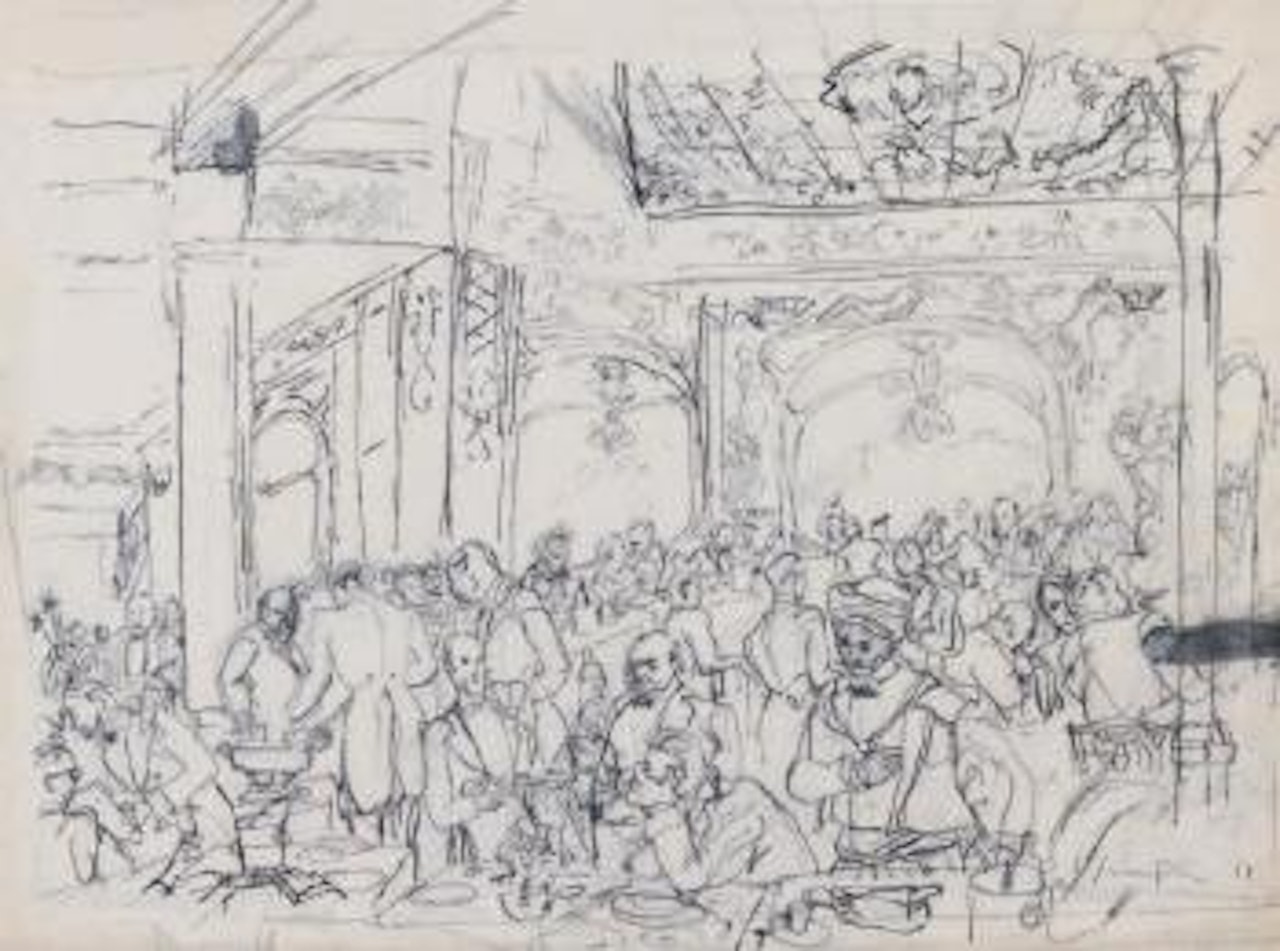 Le café de Paris by Leonard Tsuguharu Foujita