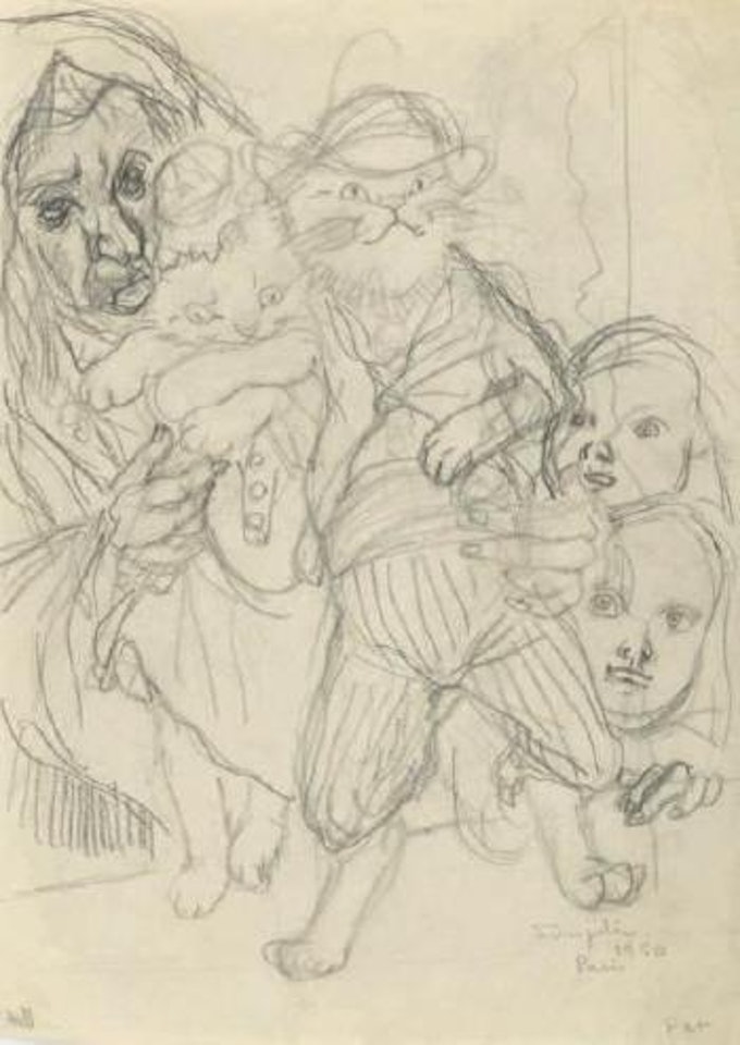 Le théâtre de chat, Paris by Leonard Tsuguharu Foujita