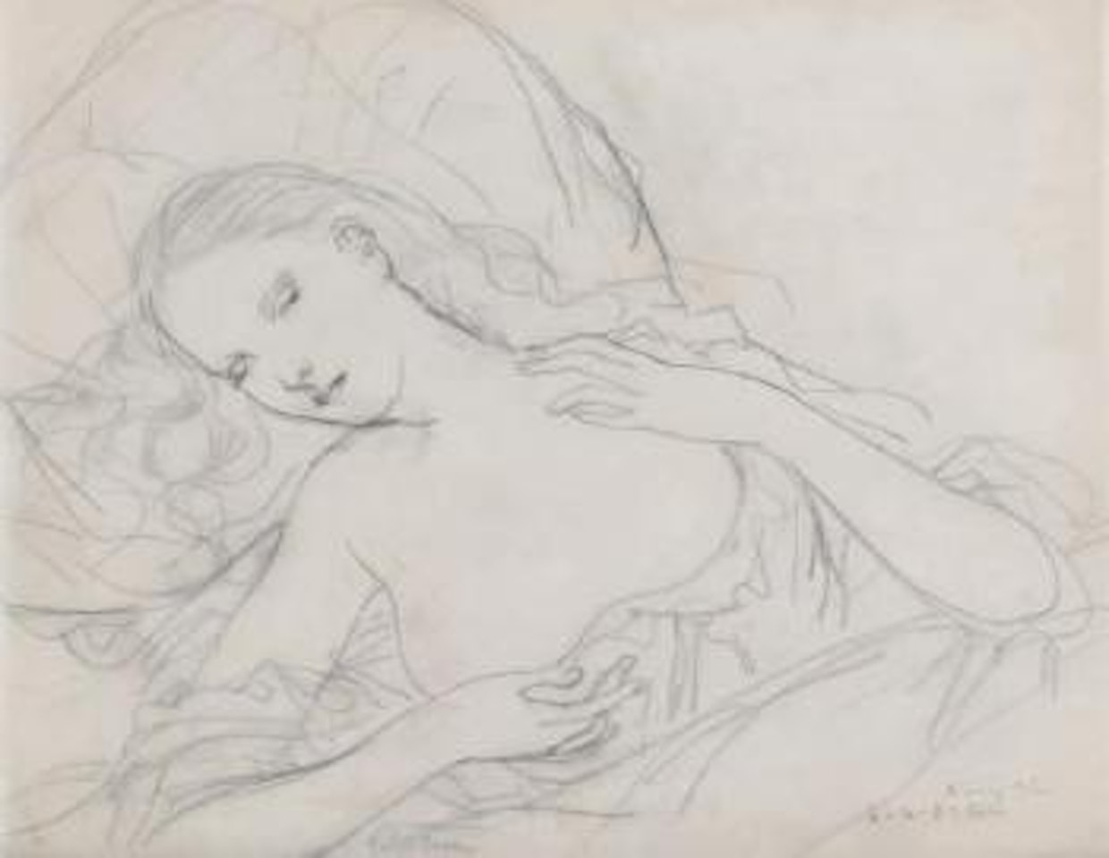 Femme endormie by Leonard Tsuguharu Foujita