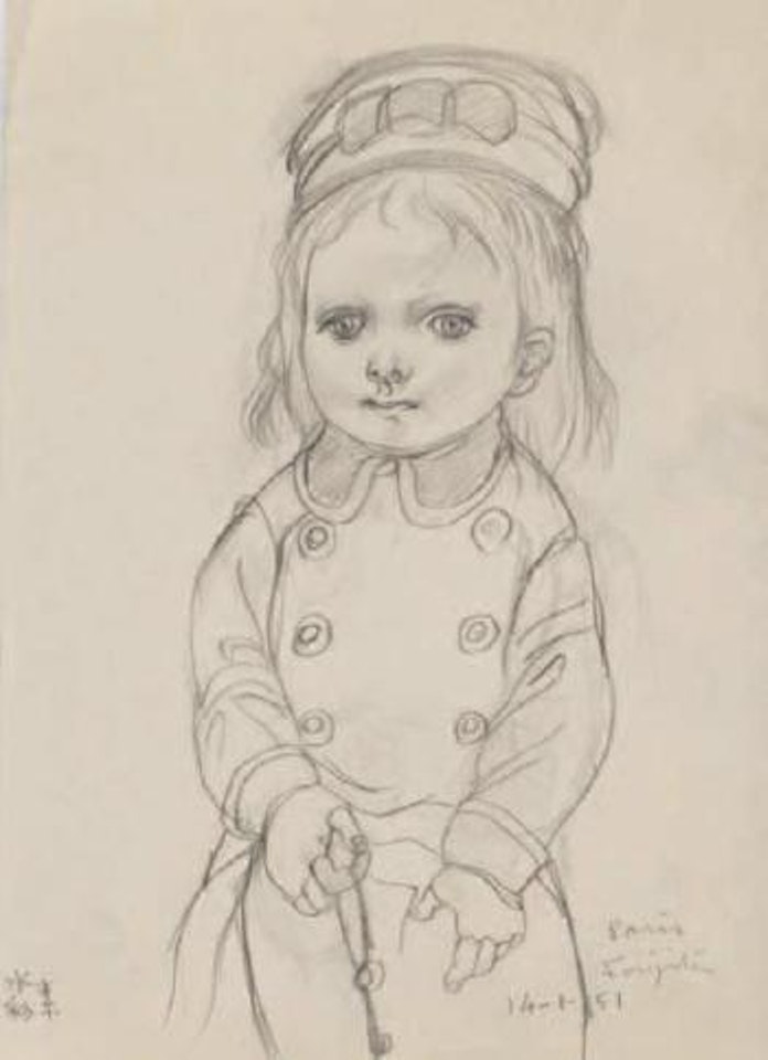 Fillette en costume et à la clé by Leonard Tsuguharu Foujita
