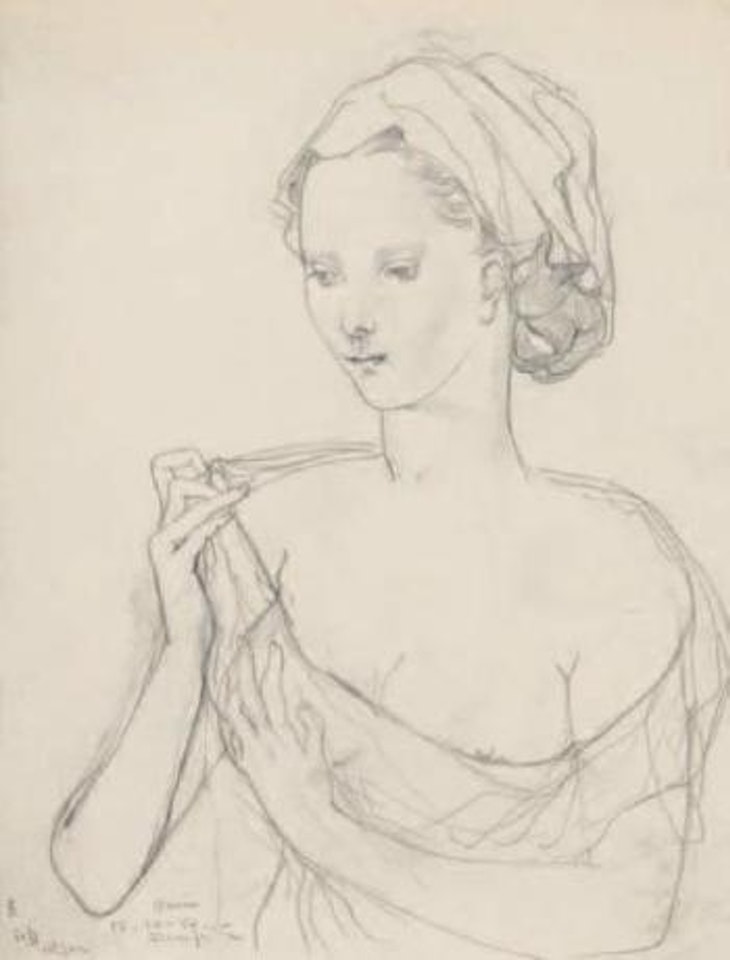 Jeune femme degraffant son corsage by Leonard Tsuguharu Foujita