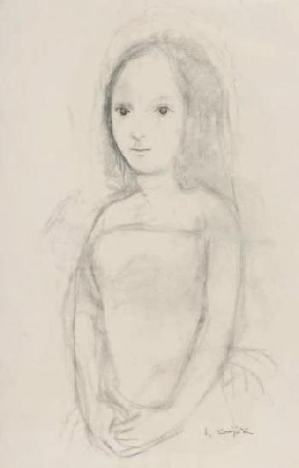 Portrait de jeune fille by Leonard Tsuguharu Foujita
