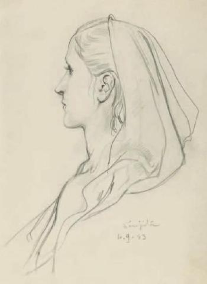 Profil de femme by Leonard Tsuguharu Foujita