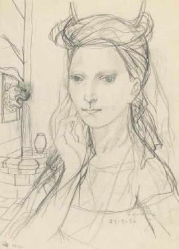 Femme à la fontaine by Leonard Tsuguharu Foujita