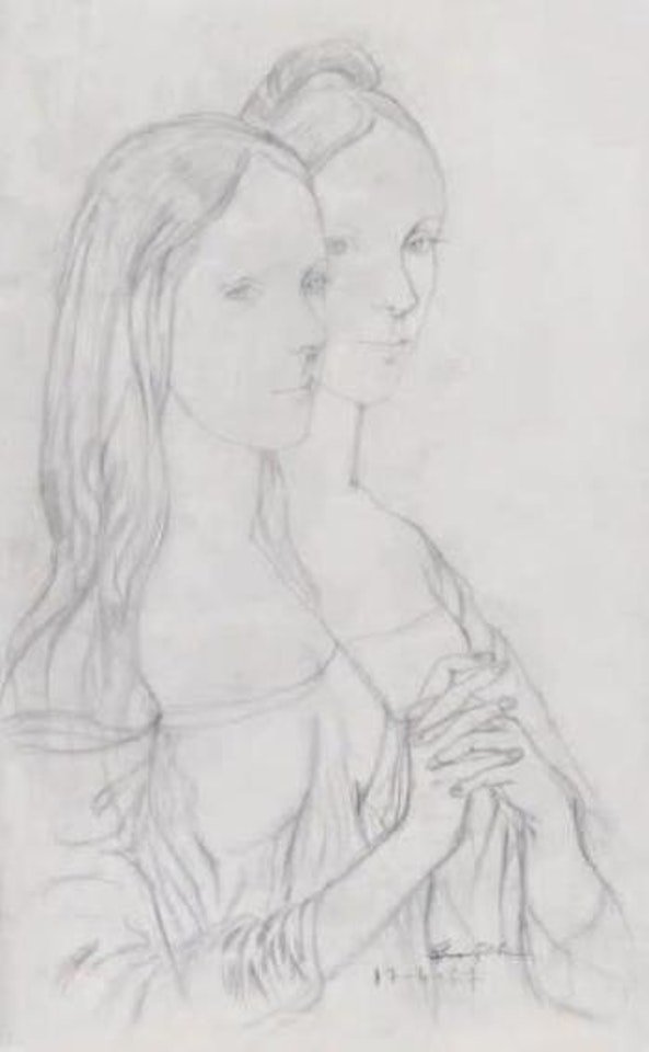 Les deux sœurs by Leonard Tsuguharu Foujita