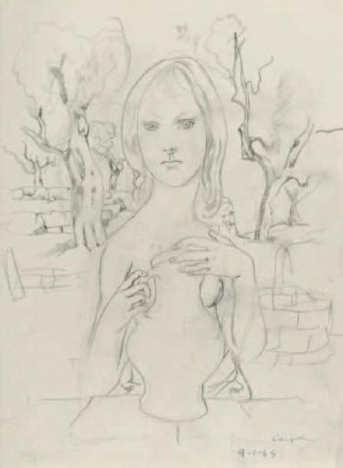 La jeune fille au puits by Leonard Tsuguharu Foujita