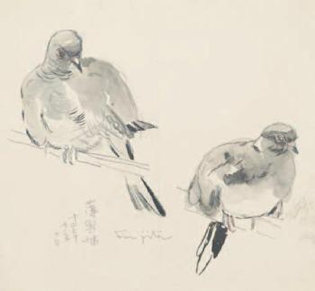 Couple de moineaux by Leonard Tsuguharu Foujita