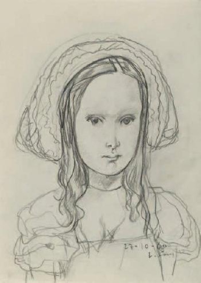 Fillette à la coiffe by Leonard Tsuguharu Foujita