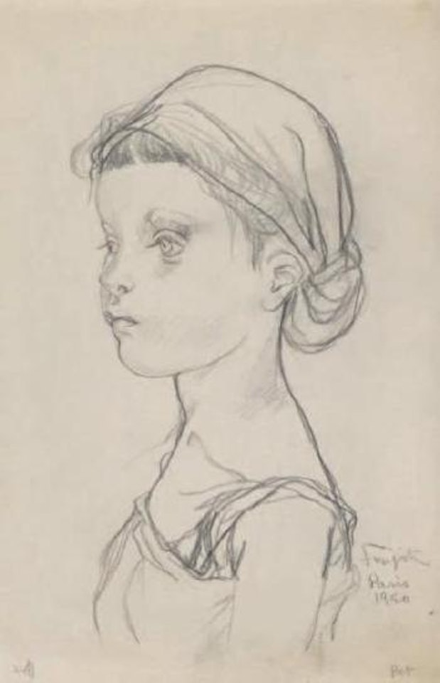 Fillette à la coiffe by Leonard Tsuguharu Foujita
