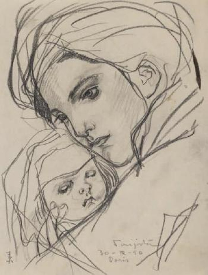 Maternité à l'enfant endormi by Leonard Tsuguharu Foujita