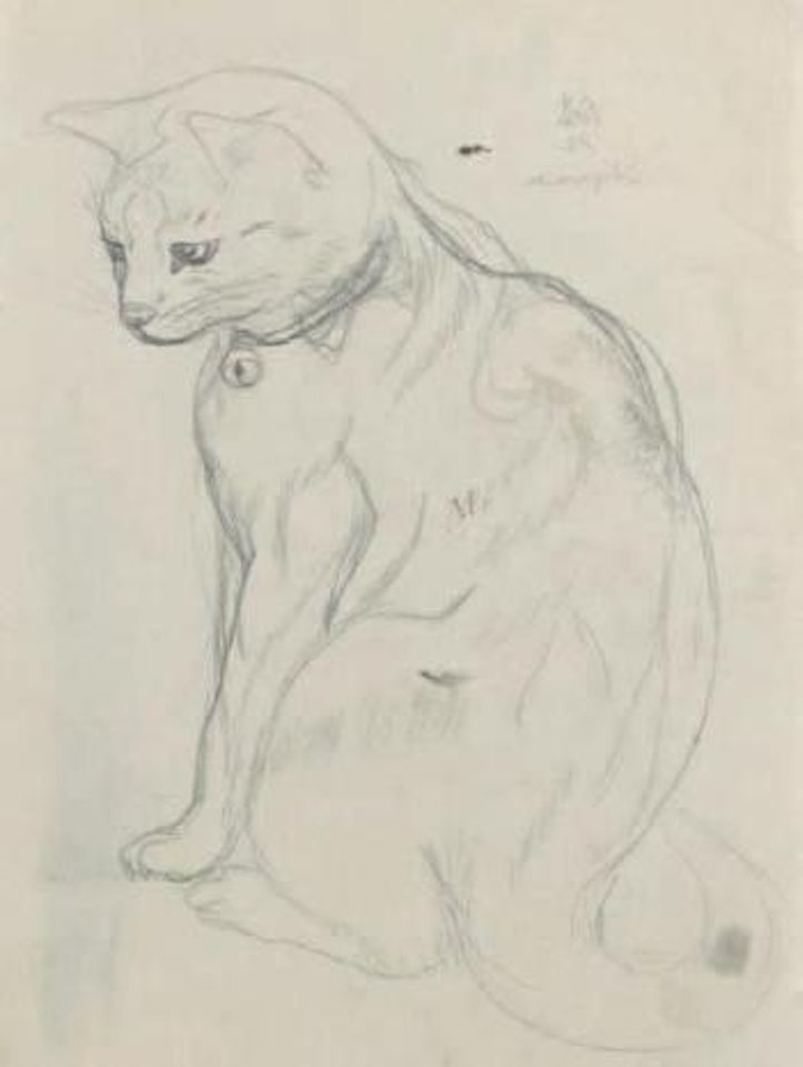 Chat au collier by Leonard Tsuguharu Foujita