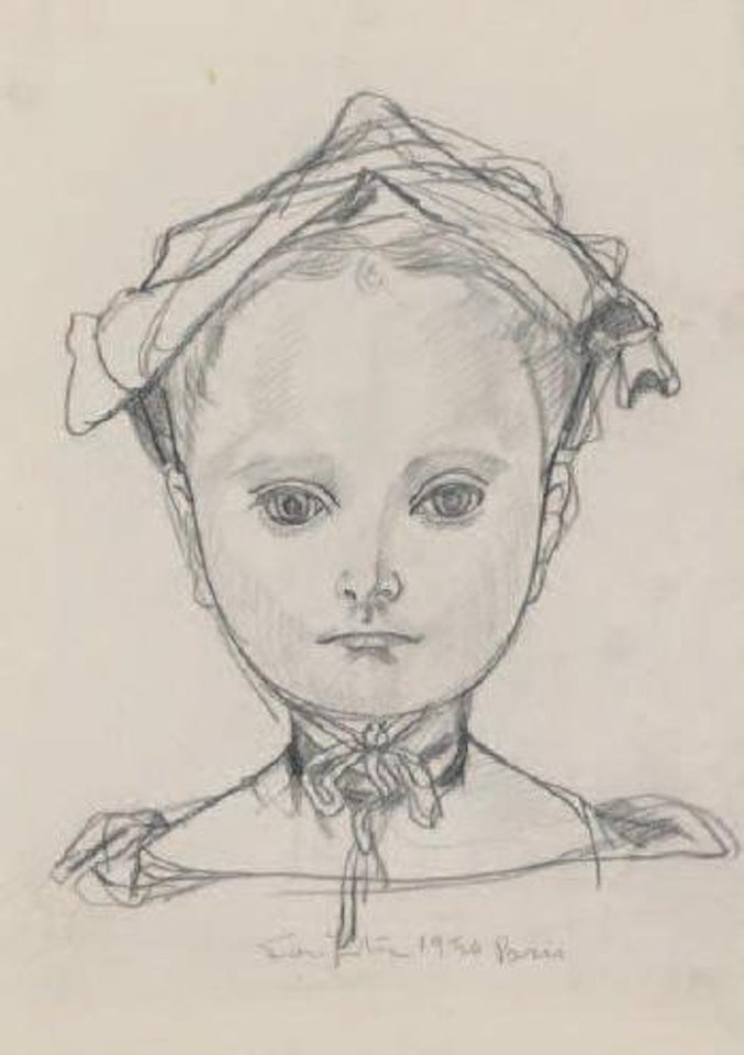 Fillette à la coiffe by Leonard Tsuguharu Foujita