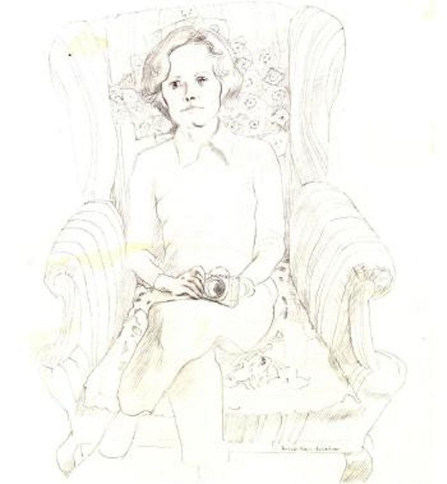 Porträt Karin Achleitner by Maria Lassnig