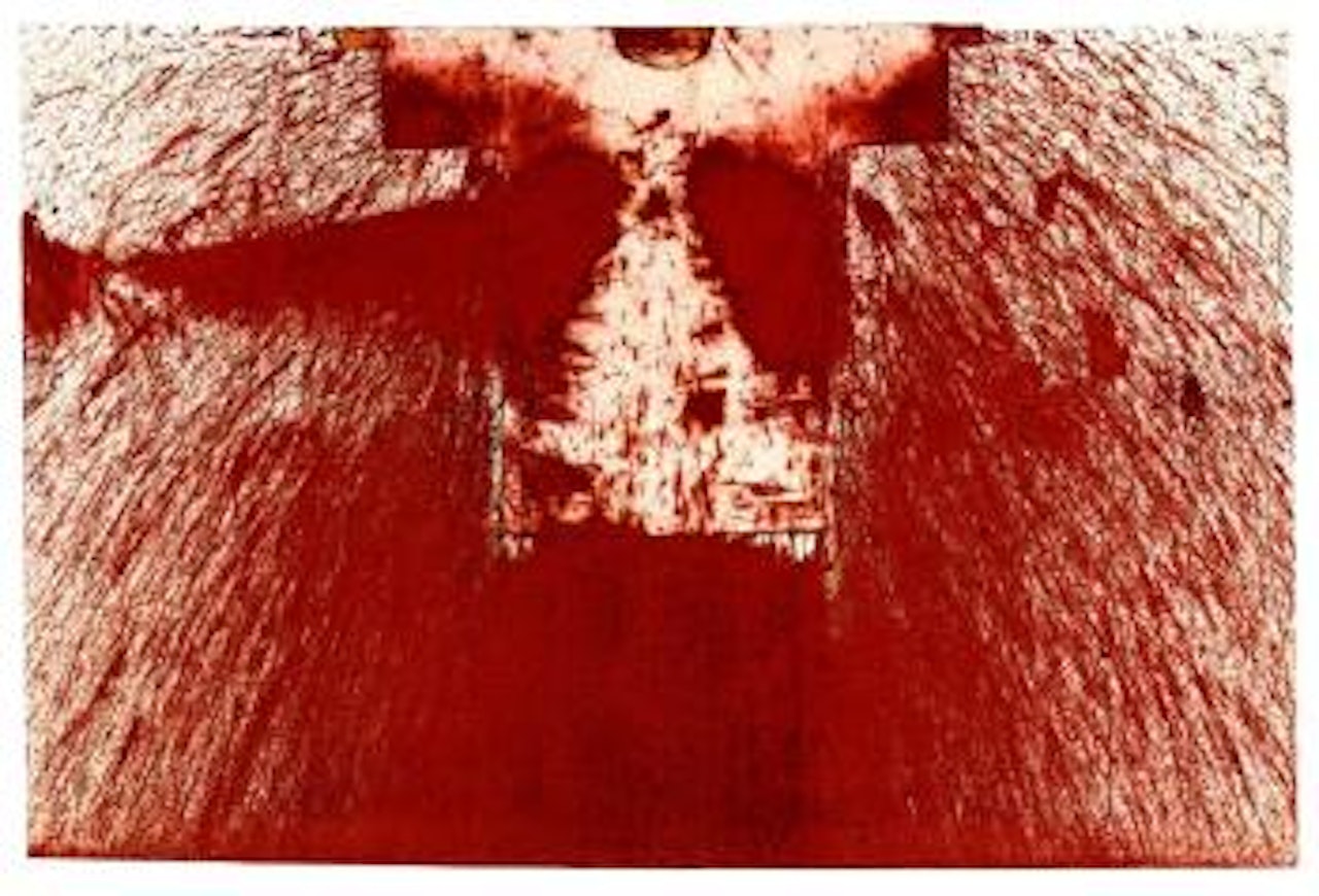 Schüttbild mit Malhemd by Hermann Nitsch