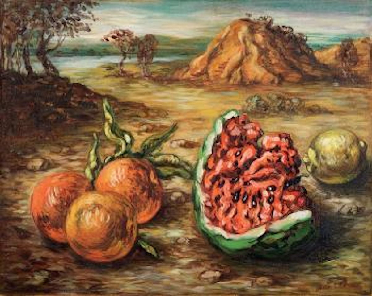 Frutta e cocomero by Giorgio de Chirico