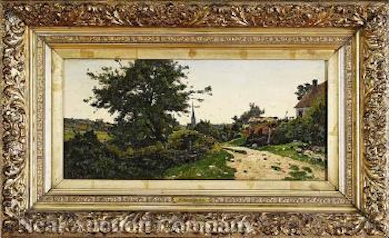 L'église dans la Campagne by Henri Harpignies