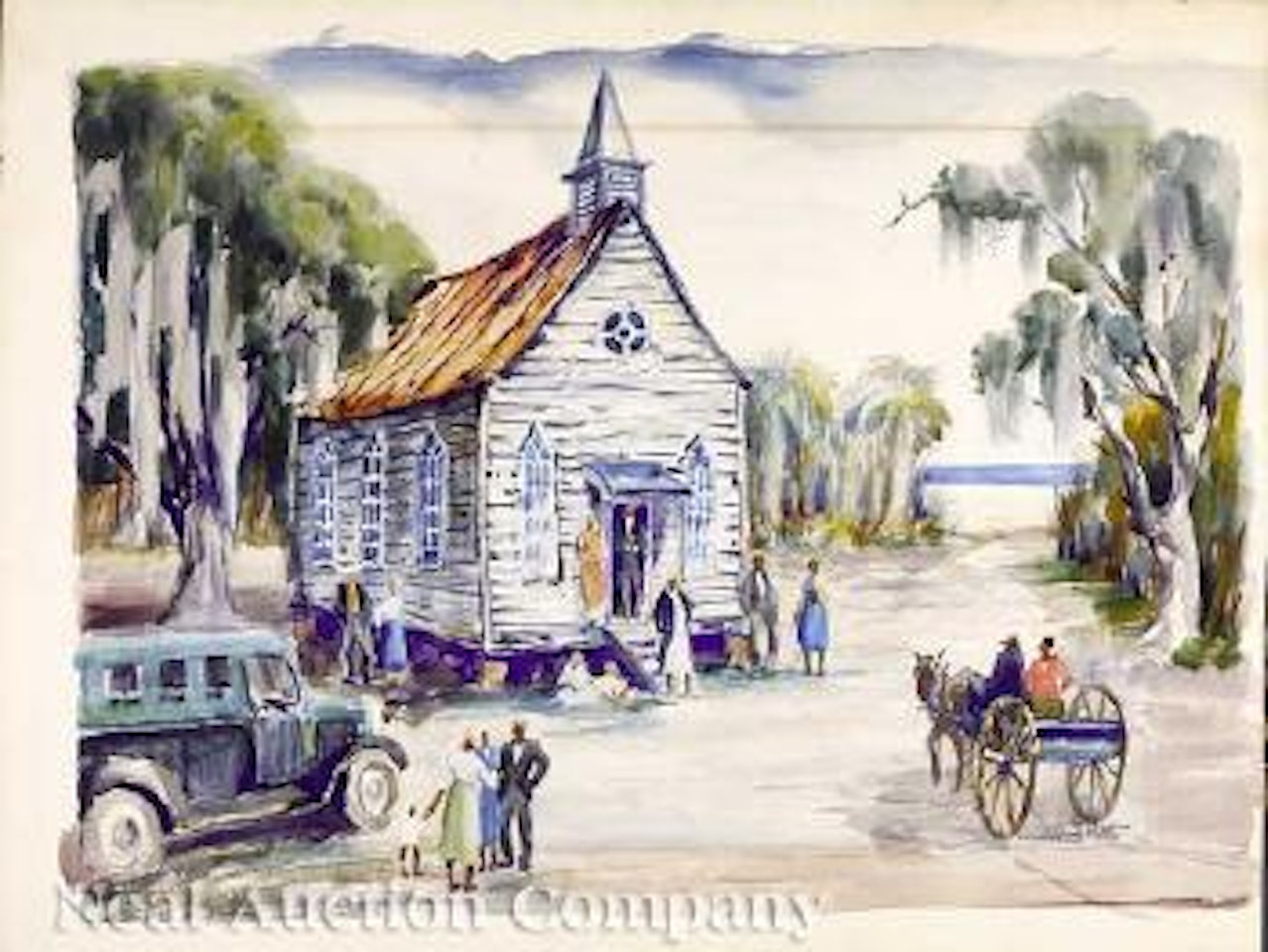 Sunday afternoon, Edisto Island by Alfred Hutty