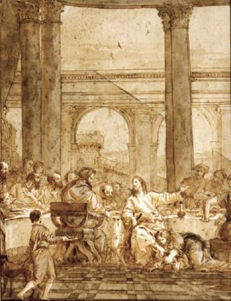 Le repas chez Simon by Giovanni Domenico Tiepolo