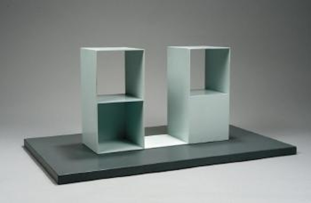 2/2 Two part two-part pieces using a cube with opposite sides removed by Sol LeWitt