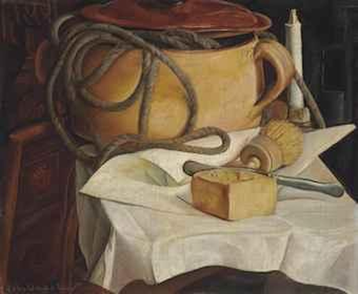 Still life with candle by Boris Grigoriev
