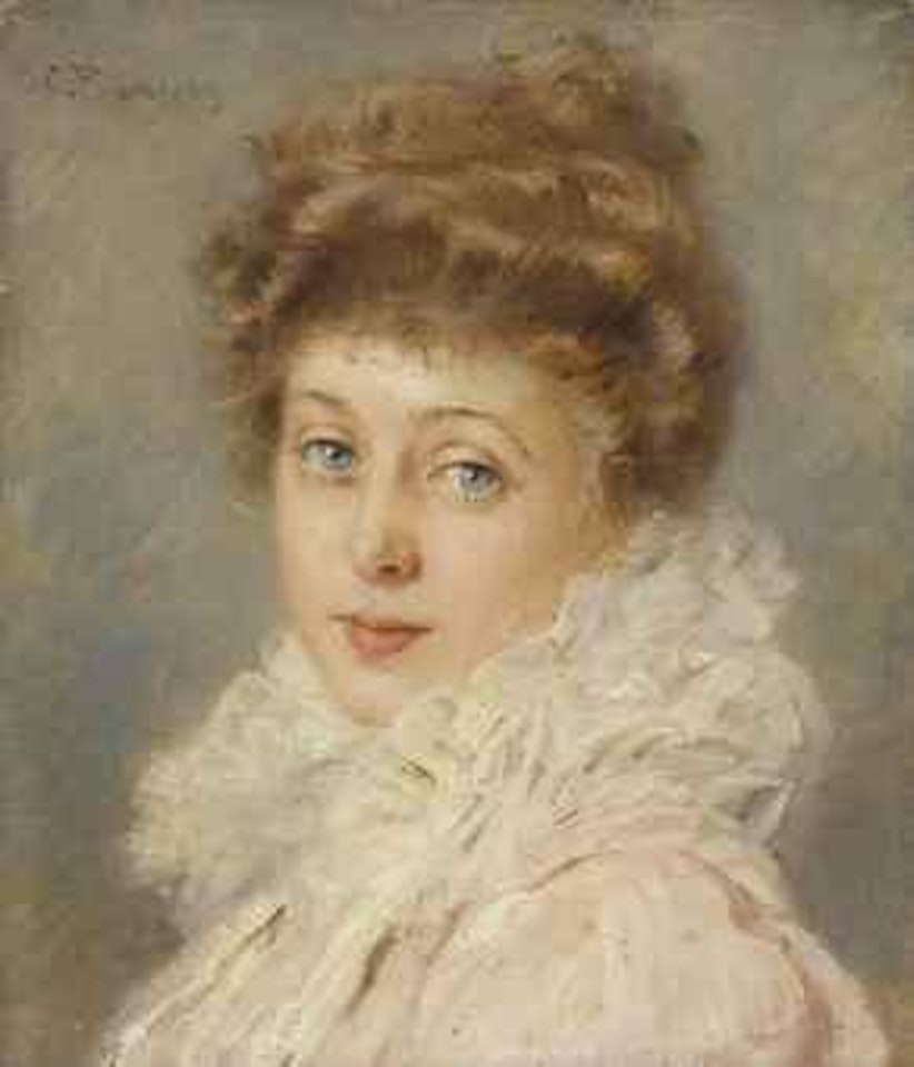 Portrait of an elegant woman by Konstantin Makovsky