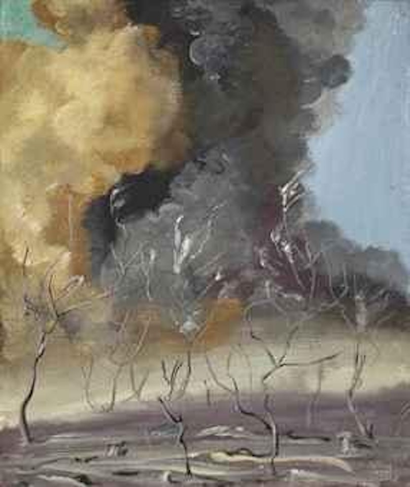 Fire in the bush at Yalinga by Alexander Evgenievich Yakovlev