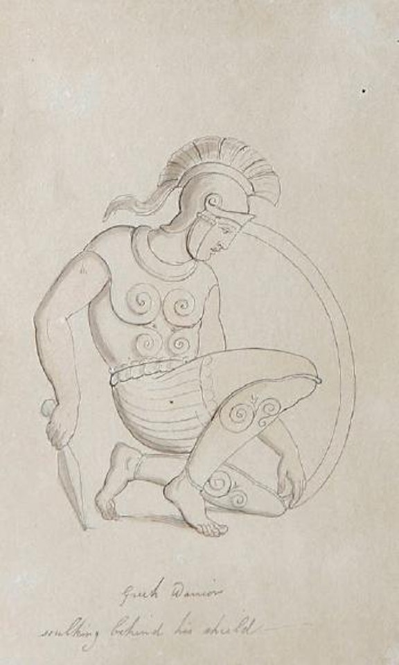 A Greek warrior by Thomas Rowlandson