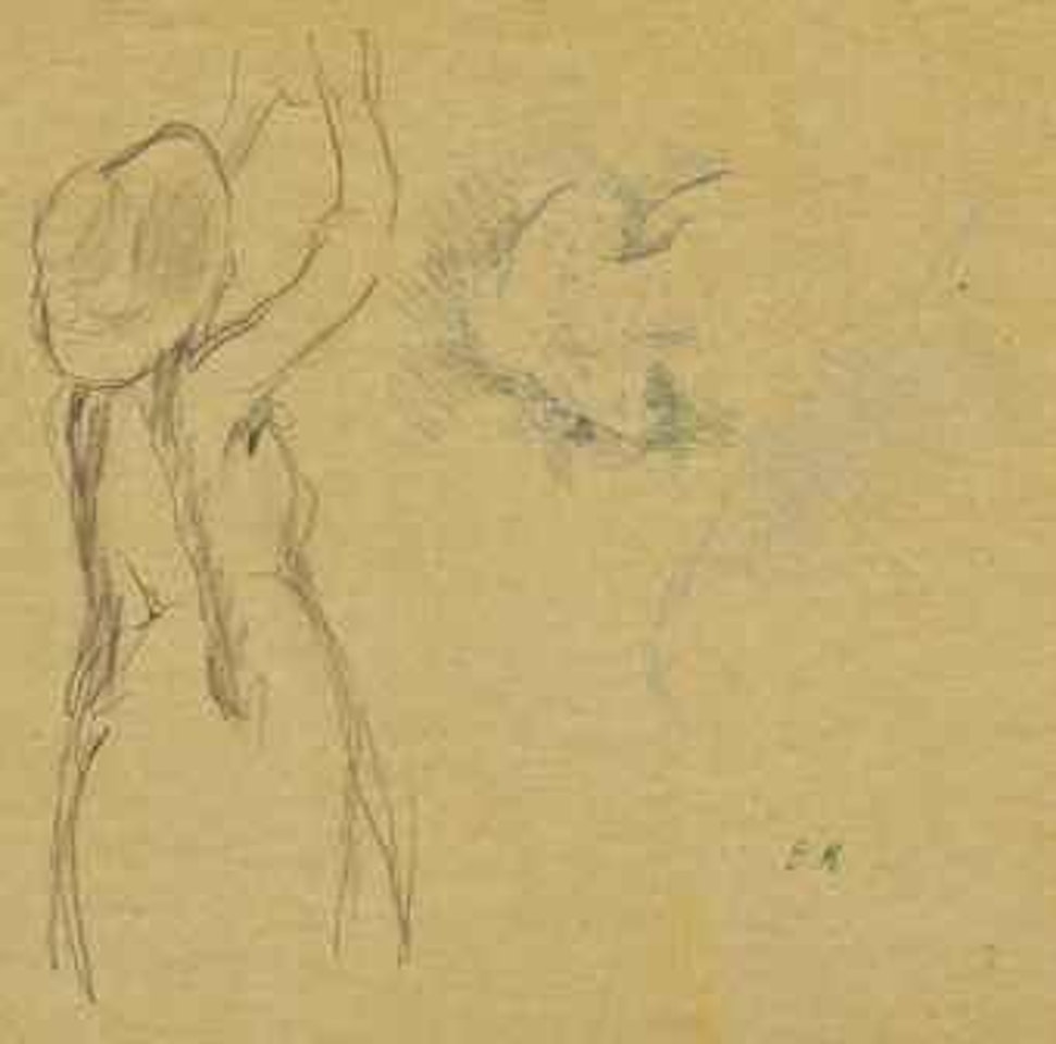 Etudes pour "Le Cerisier" et portrait de femme by Berthe Morisot