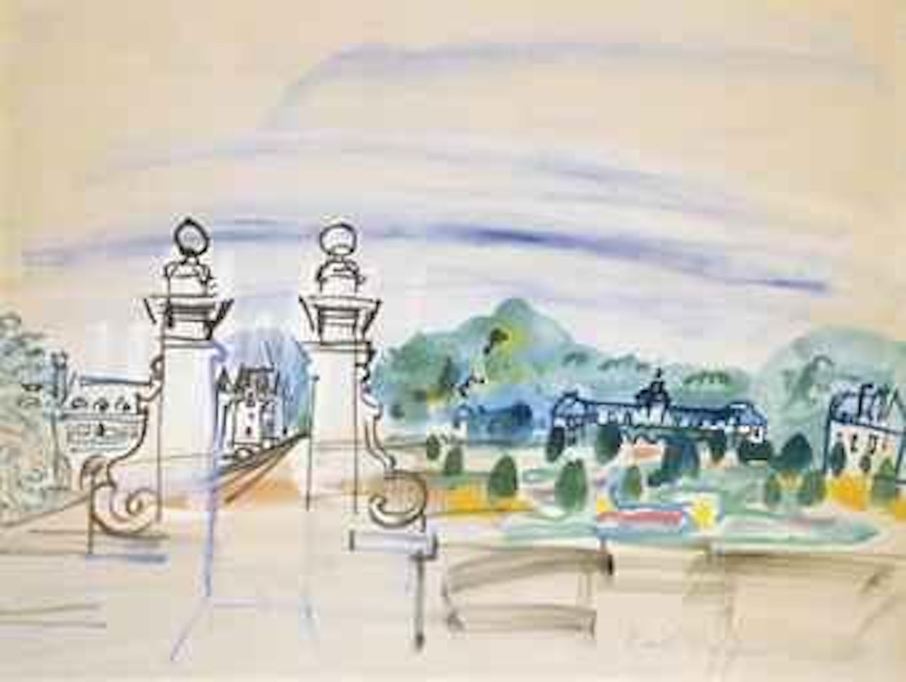 L'entrée du château by Raoul Dufy