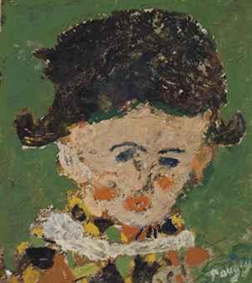 Arlequin sur fond vert by Jean Pougny