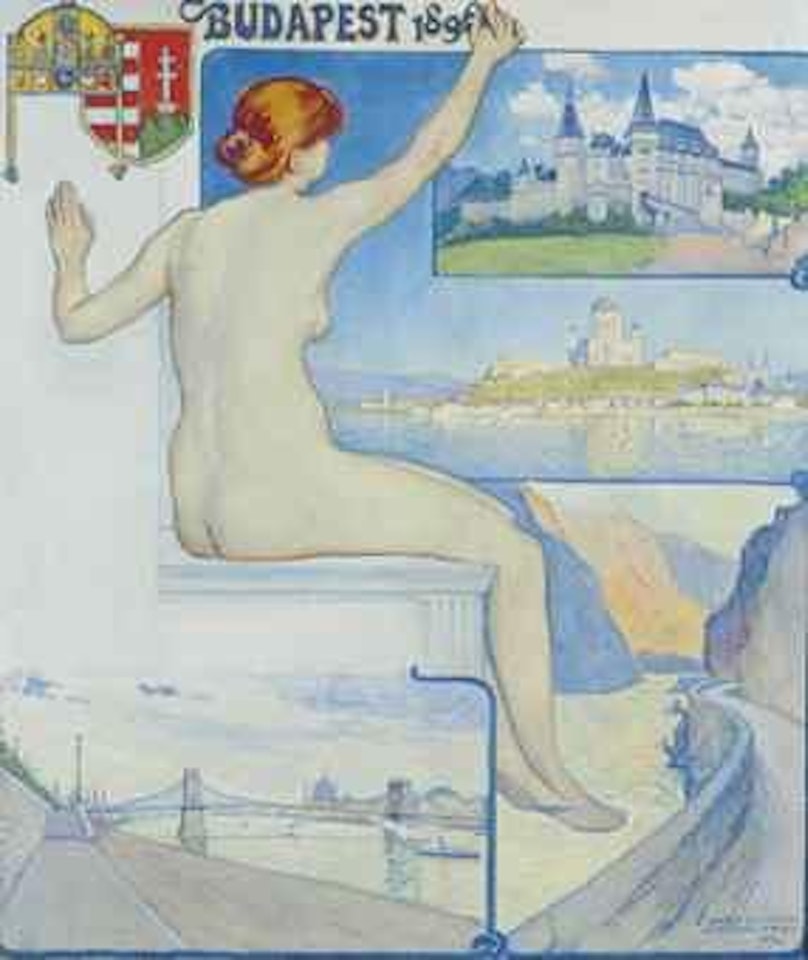 Budapest 1896 (Projet d'affiche pour La Compagnie des Wagons-Lits) by Theo van Rysselberghe