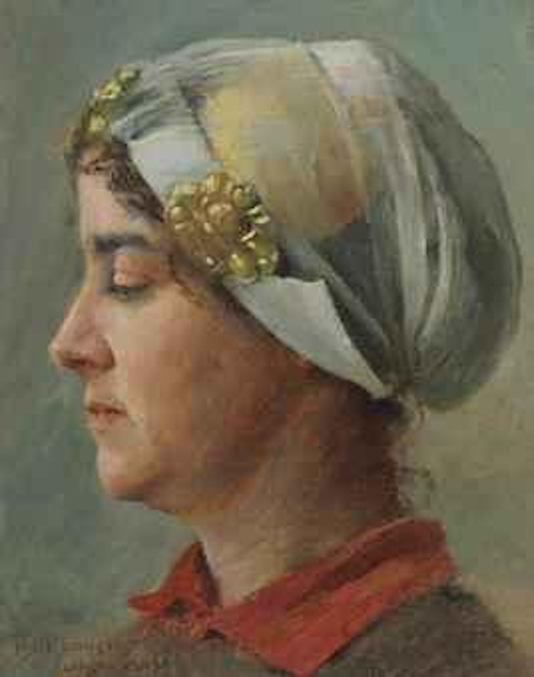 Woman with White Cap by Theodore Robinson