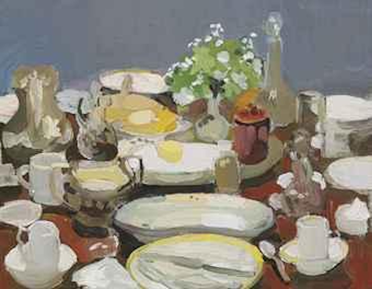 Crowded Table by Fairfield Porter