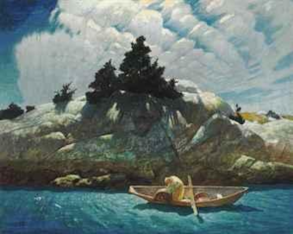 Black Spruce Ledge (Lobstering Off Black Spruce Ledge) by Newell Convers Wyeth