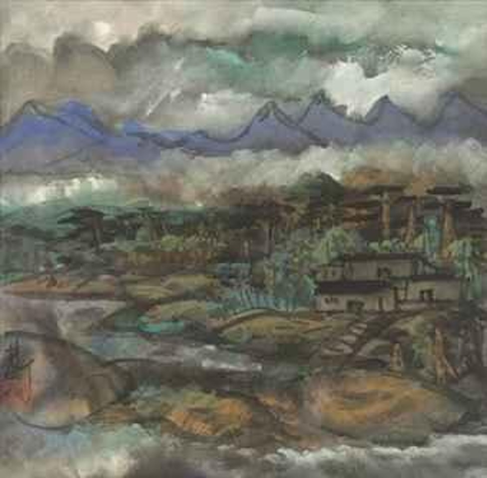 Village in the Mist by Lin Fengmian