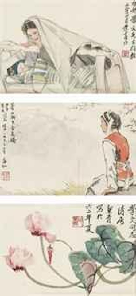 Sketches from life by Huang Zhou by Jiang Zhaohe