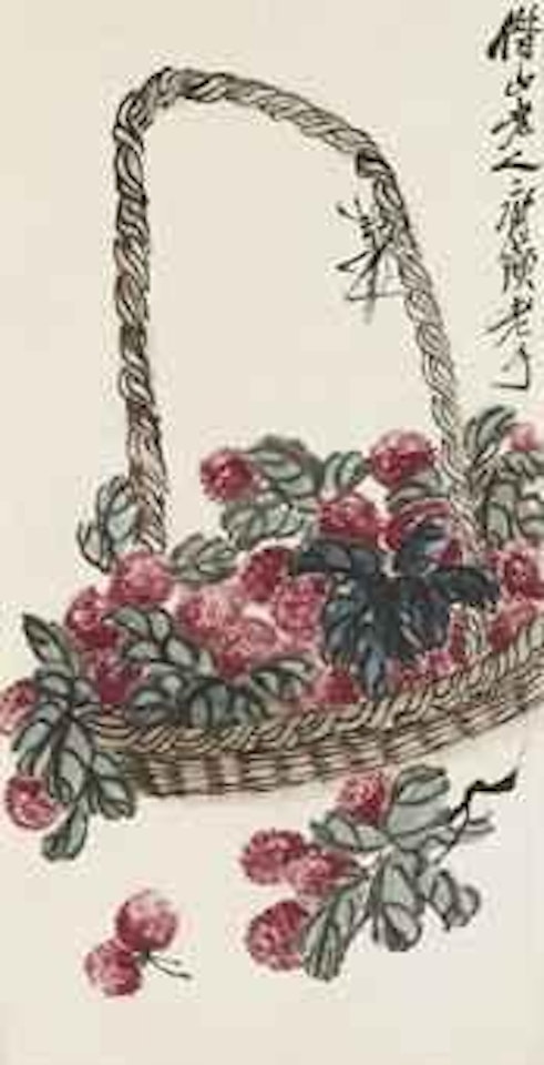 Lychees and Grasshopper by Qi Baishi