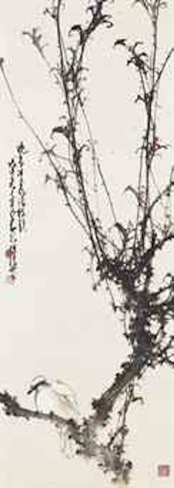 White Bird and Flower by Zhao Shao'ang