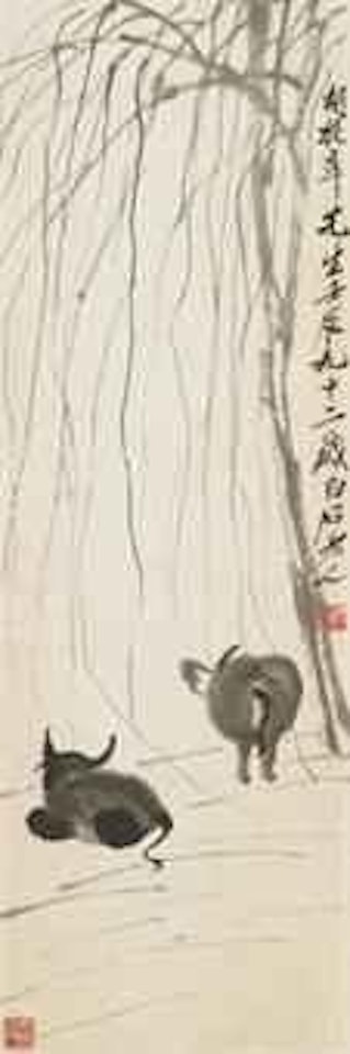 Two Oxen by Qi Baishi