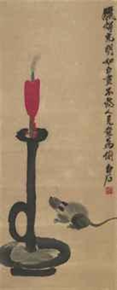 Mouse and Candlestick by Qi Baishi
