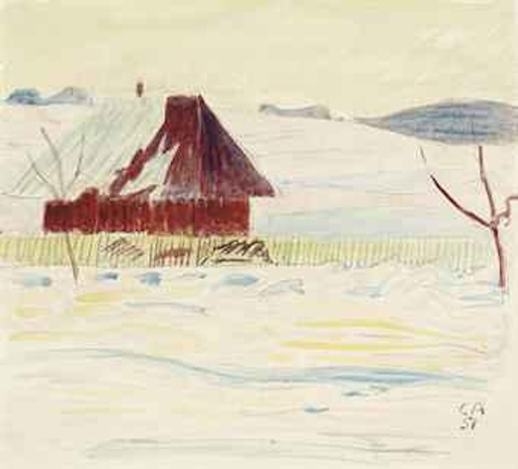 Winterlandschaft auf der Oschwand (Näherenhüsli) by Cuno Amiet