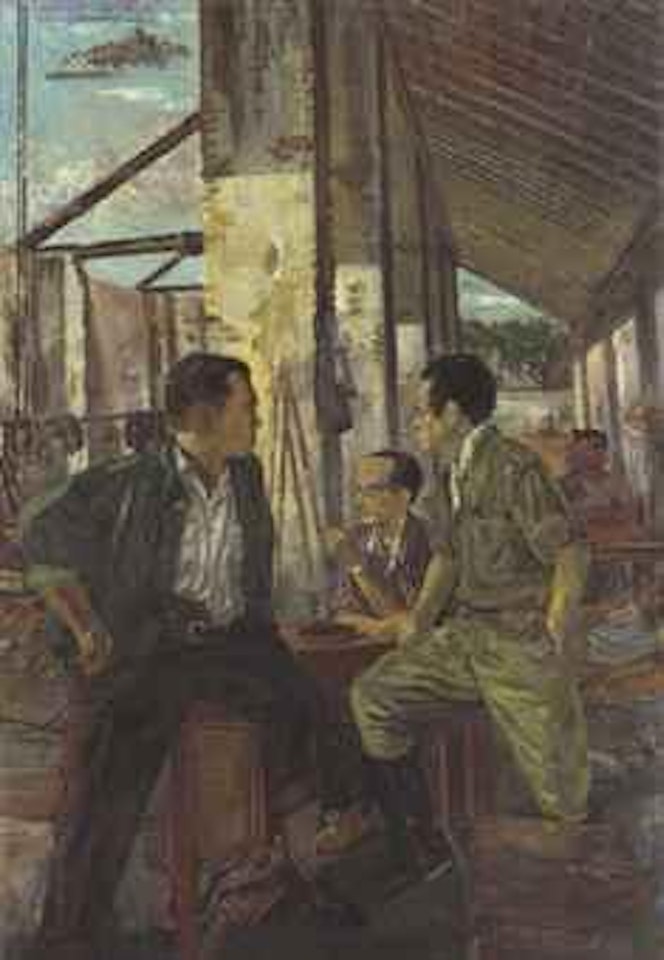 Pertemuan di Tjikampek yang Bersedjarah (Historic Meeting in Tjikampek) by Sindutomo Sudjojono