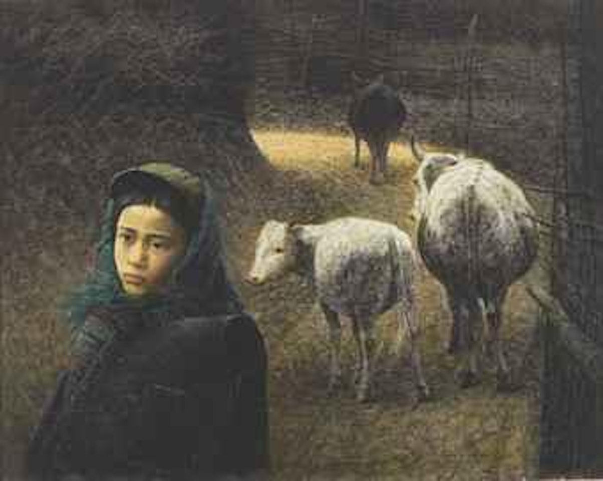 Girl Looking Back (Brother's Call) by Luo Zhongli