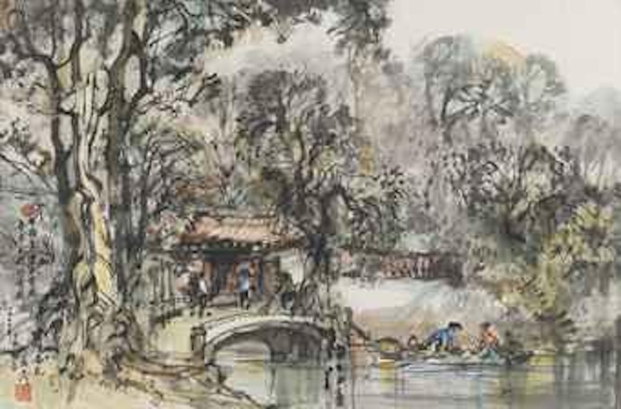 College in Spring by Ran In-Ting (Lan Yinding)