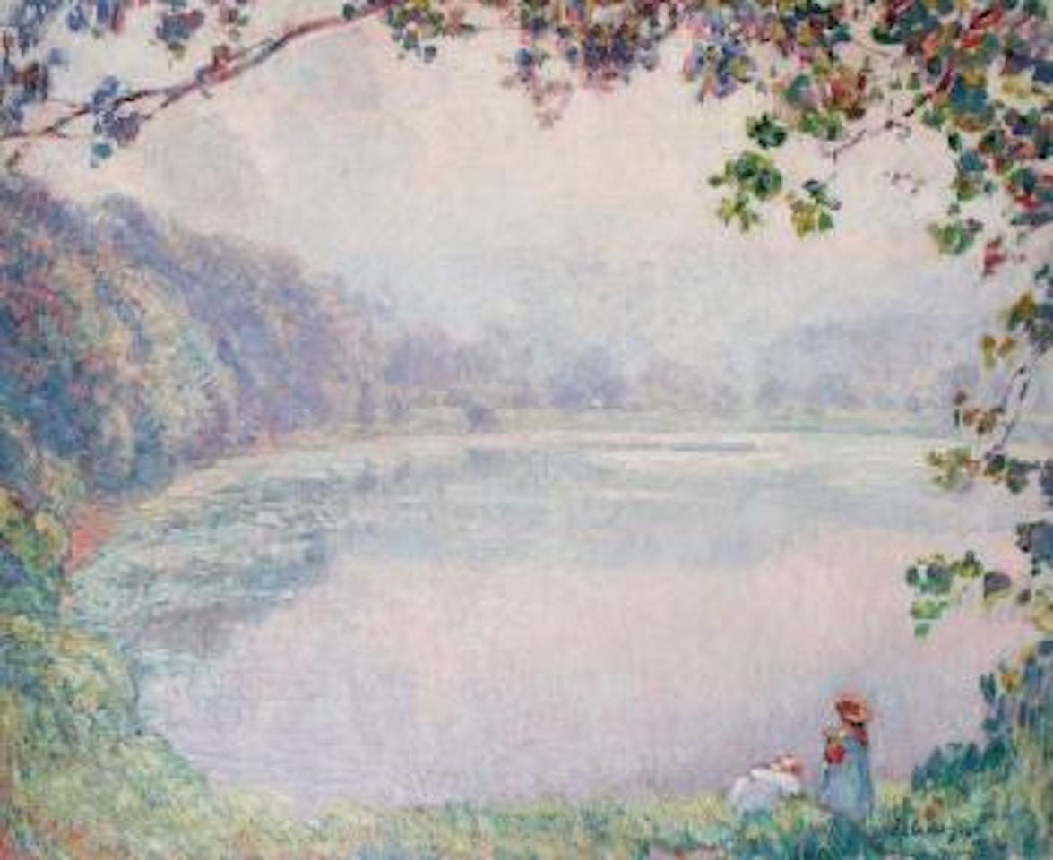 Deux enfants au bord du lac by Henri Lebasque