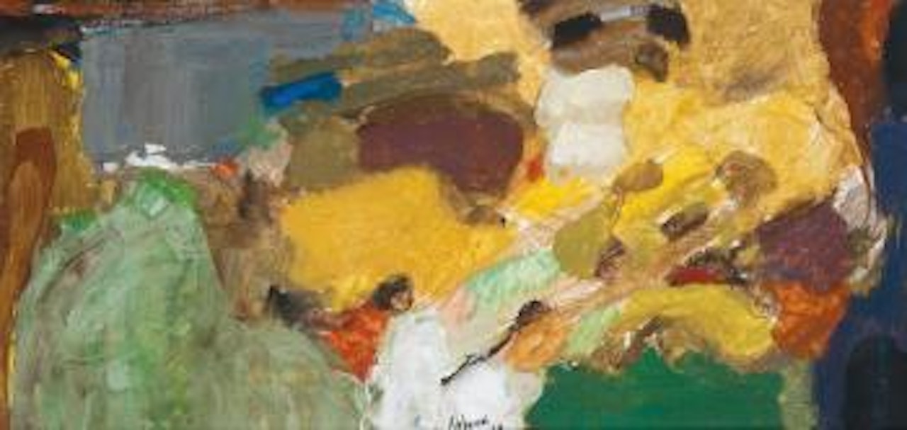 Composition vert et brun by Shafic Abboud