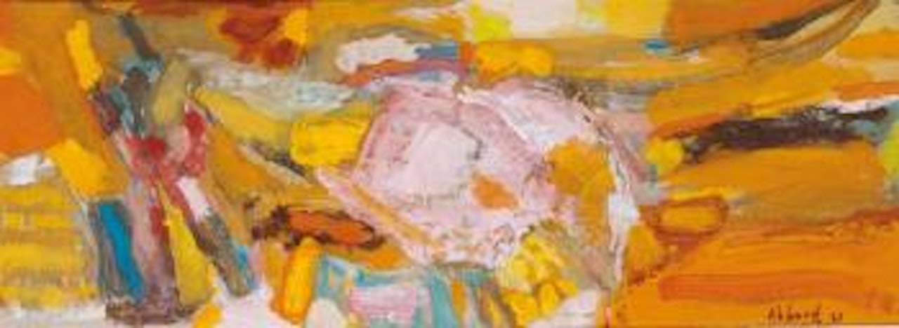 Composition jaune et orange by Shafic Abboud