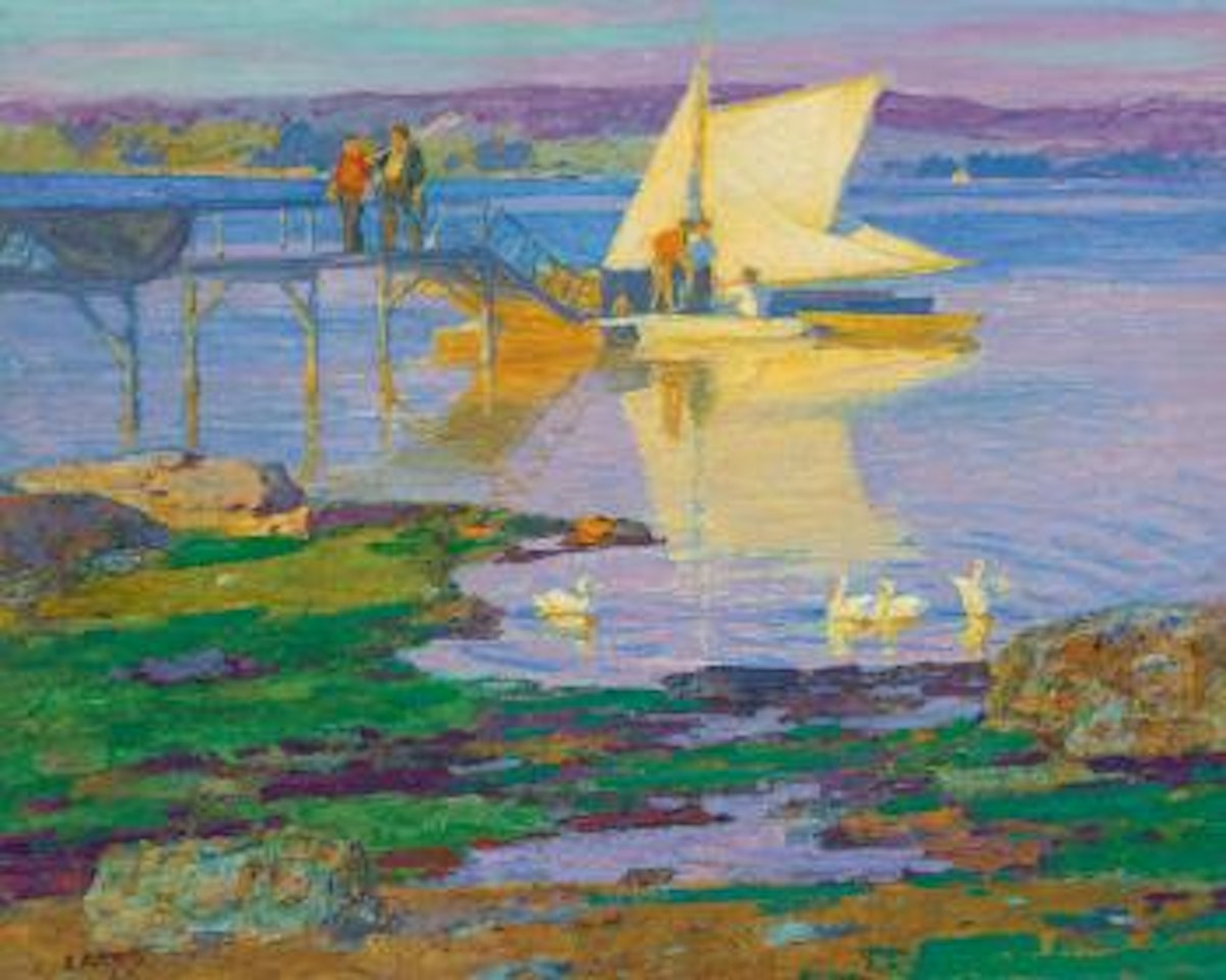 Boat At Dock by Edward Henry Potthast